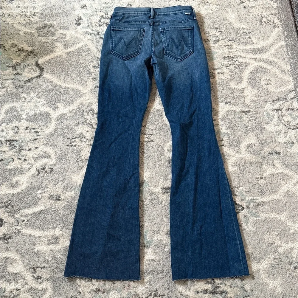 Mother The Down Low Weekender Heel Jeans in High Tide Size 27 - Picture 9 of 13